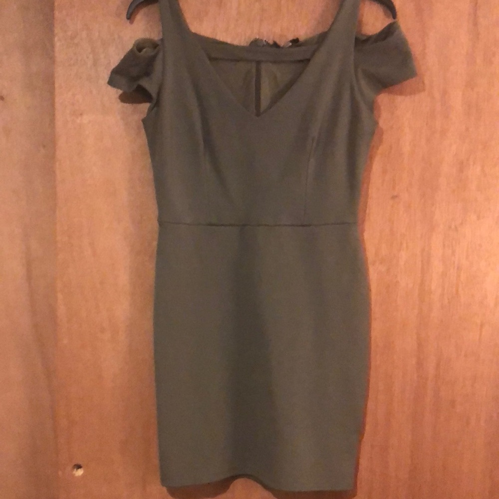 BEBE Olive Green Cocktail Dress